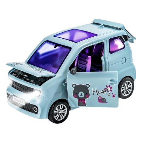 Mini-Autos für Autos, offener Tür, beleuchtet mit Sound, Modelle von Simulationsfahrzeugen, um die Neugier zu verbessern, kleines Auto, tragbares Spielzeug für die Fälle von Generic