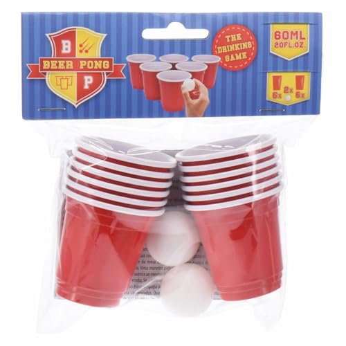 Mini Bier Pong Spiel - 14 teilig - 12 Tassen - 2 Tischtennisbälle Mini Bier Pong Spiel - 14 teilig - 12 Tassen - 2 Tischtennisbälle von Generic