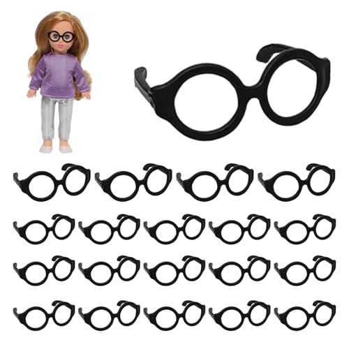 Mini-Brille für Puppen,Mini-Puppenbrille,Linsenlose Brillen für Puppen - 20 Stück kleine Brillen, Puppenbrillen für 7–12 Zoll große Puppen, Puppenkostüm-Zubehör, Puppen-Anzieh-Requisiten Mini-Brille für Puppen,Mini-Puppenbrille,Linsenlose Brillen für Puppen - 20 Stück kleine Brillen, Puppenbrillen für 7–12 Zoll große Puppen, Puppenkostüm-Zubehör, Puppen-Anzieh-Requisiten von Generic
