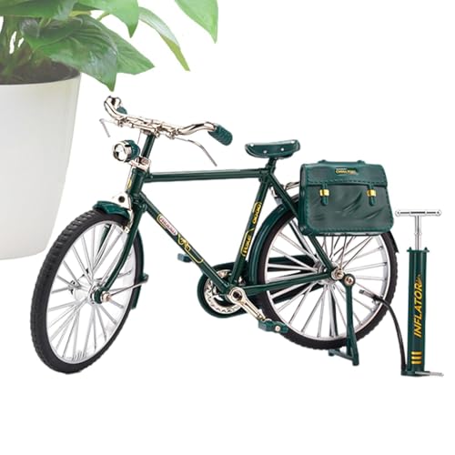 Mini-Fahrradmodell, Mini-Fingerfahrrad mit Luftpumpe |. Retro-Fahrradmodell im Maßstab – Innen-Vintage-Fahrrad, klassisches Mini-Fahrrad zur Dekoration | von Generic