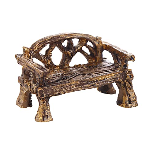 Mini-Garten-Ornament, Miniatur-Park, Sitzbank, Basteln, Feen-Puppenhaus-Dekoration, Mikro-Zuhause, Landschaftsdekoration, Zubehör (Bank) von Generic