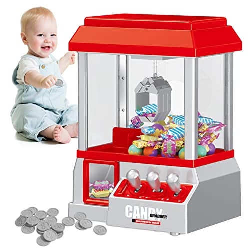 Mini-Kran-Maschine, klassische Krallen-Maschine, Mini-Klauenmaschine | Candy Machine Retro Carnival Music und 24 Spielmünzen, Geburtstagsspiel, Miniatur-Süßigkeitensammler Mini-Kran-Maschine, klassische Krallen-Maschine, Mini-Klauenmaschine | Candy Machine Retro Carnival Music und 24 Spielmünzen, Geburtstagsspiel, Miniatur-Süßigkeitensammler von Generic