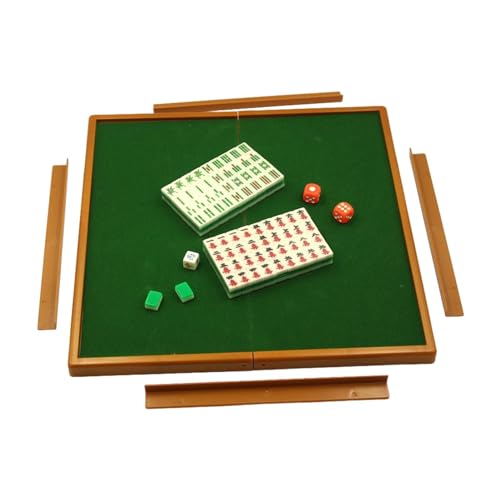 -Reise-Mahjong-Set, chinesisches Mahjong-Set | Chinesischer Mahjong tragbar 144 Steine – chinesisches Mahjong-Kachelspiel, traditionelles Spiel für Reise-Party von Generic