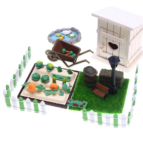 Miniatur-Bauernhof-Set,Miniatur-Bauernhof-Feld - Miniaturbauernhof zum Basteln | Für Authentizität gefertigt Miniaturszenenspielzeug, Rollenspielset für Kinder, und Mädchen ab 3 Jahren von Generic