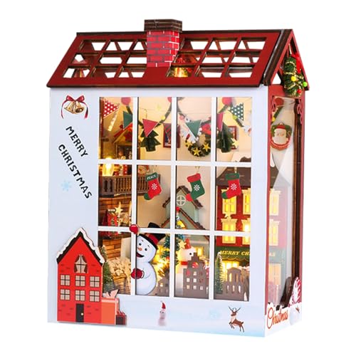 Miniatur Buchklemmen-Set – Festlicher Regaleinsatz, detailliert | Feriendorf-Set, beleuchtete Miniaturkabine, verschneite Bäume, ideale Weihnachtsdekoration für Amateure Miniatur Buchklemmen-Set – Festlicher Regaleinsatz, detailliert | Feriendorf-Set, beleuchtete Miniaturkabine, verschneite Bäume, ideale Weihnachtsdekoration für Amateure von Generic
