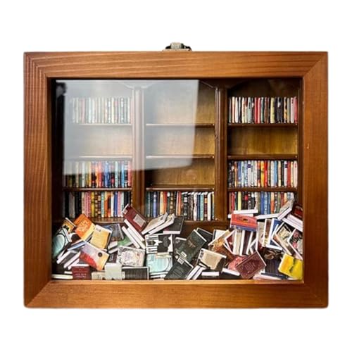Miniatur -Bücherregal - Kompaktes Holzverzier, sensorisches Spielzeugdisplay | Shake-fähige hölzerne Bücherregal Zappel Decor Schreibtisch Reliefs, Reisespaß, Bildungseinrichtungen für die Beruhigung Miniatur -Bücherregal - Kompaktes Holzverzier, sensorisches Spielzeugdisplay | Shake-fähige hölzerne Bücherregal Zappel Decor Schreibtisch Reliefs, Reisespaß, Bildungseinrichtungen für die Beruhigung von Generic