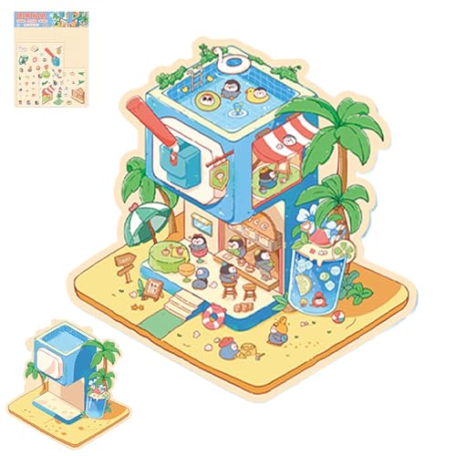 Miniatur-Creative House Aufkleber, Miniatur-Szene-Aufkleber, Cartoon 3D Aufkleber Effekt | Machen Sie Ihre eigenen Aufkleberszene, Scrapbooking-Dekorationswerkzeuge für ADU Miniatur-Creative House Aufkleber, Miniatur-Szene-Aufkleber, Cartoon 3D Aufkleber Effekt | Machen Sie Ihre eigenen Aufkleberszene, Scrapbooking-Dekorationswerkzeuge für ADU von Generic
