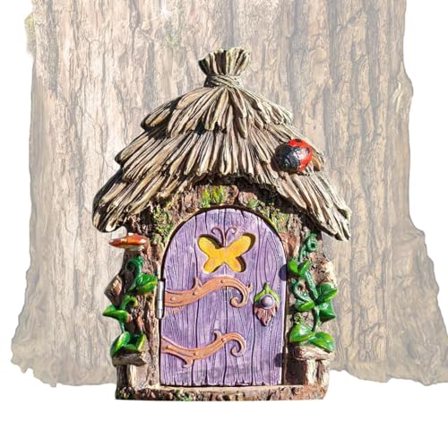 Miniatur-Feengarten-Zubehör, hölzerne Feen- und Haus-Ministatuen, Mikro-Landschaftsdekoration – wetterfeste, realistische Ornamente für Schlafzimmer, Kinderzimmer, Wohnzimmer, Kinderzimmer von Generic