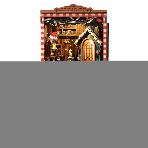 Miniatur Haus Bausatz - 3D Holz Puzzle Gebäude Weihnachtshaus Bastelset,Vintage Bücherstütze Deko für Geburtstag Halloween Anfänger Handwerksbegeisterte Schreibtisch Buchhandlung Miniatur Haus Bausatz - 3D Holz Puzzle Gebäude Weihnachtshaus Bastelset,Vintage Bücherstütze Deko für Geburtstag Halloween Anfänger Handwerksbegeisterte Schreibtisch Buchhandlung von Generic