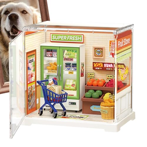 Miniatur-Haus-Set – Miini-Haus-Set, kreatives Miniaturhaus | Haus-Set Modell Miini mit Möbeln und Zubehör, Bauset für Erwachsene von Generic