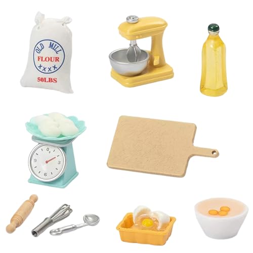 Miniatur-Küchen-Set für Puppenhaus, Miniatur-Küchen-Set für Puppenhaus – Kitchen Toys Miniatur-Set mit Schneebesen – 16 x Küchenspielzeug Miniatur-Küchen-Set für Puppenhaus, Miniatur-Küchen-Set für Puppenhaus – Kitchen Toys Miniatur-Set mit Schneebesen – 16 x Küchenspielzeug von Generic