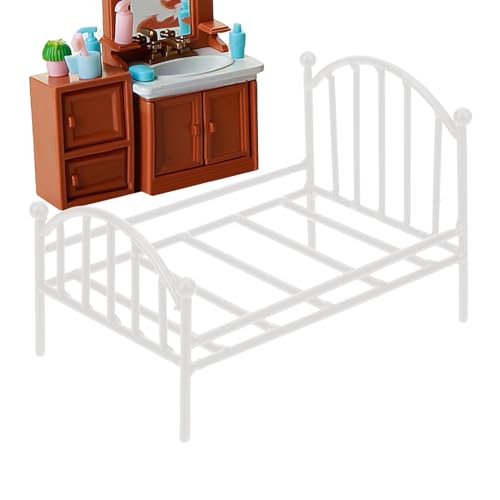 Miniatur-Metallbett – Puppenhaus-Bettmodell, Puppenhaus-Schlafzimmerset, Miniatur-Vintage-Bettmodell, Dekoration, Puppenhausmöbel aus Metall, Puppenhaus-Bettrahmen für Kinderzimmer, Puppenhaus-Hotel u Miniatur-Metallbett – Puppenhaus-Bettmodell, Puppenhaus-Schlafzimmerset, Miniatur-Vintage-Bettmodell, Dekoration, Puppenhausmöbel aus Metall, Puppenhaus-Bettrahmen für Kinderzimmer, Puppenhaus-Hotel u von Generic