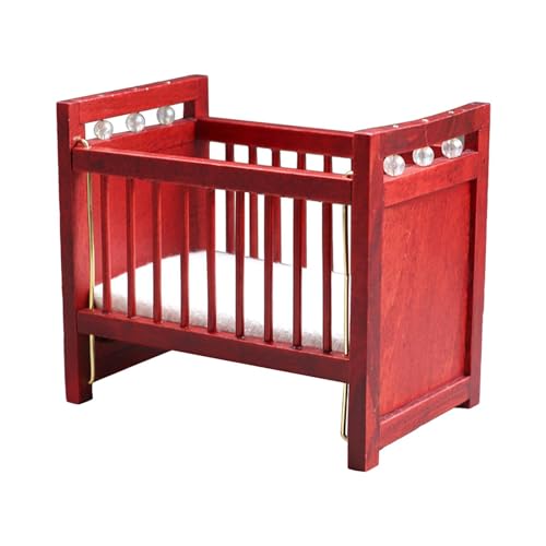 Miniatur Puppenhaus Bett Im Maßstab 1:12, Szenerie, Spielspielzeug, Szene, Schlafzimmer, Kinderbett Dekor Miniatur Puppenhaus Bett Im Maßstab 1:12, Szenerie, Spielspielzeug, Szene, Schlafzimmer, Kinderbett Dekor von Generic
