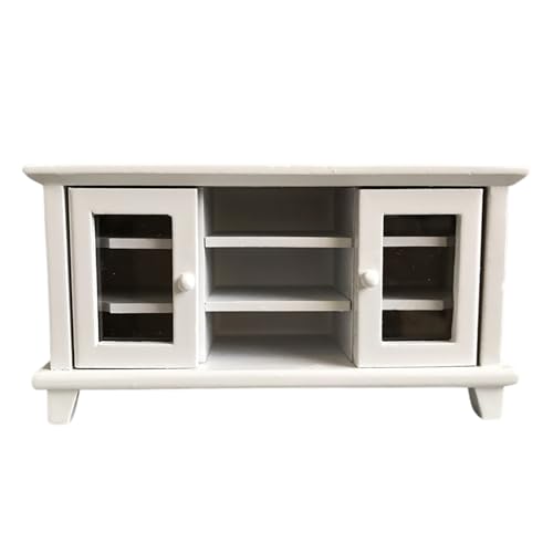 Miniatur-Puppenhaus - DIY Holz Miniatur Doppeltür TV Schrank - Sichere, langlebige Möbel für Puppenhaus Home Decor Miniatur-Puppenhaus - DIY Holz Miniatur Doppeltür TV Schrank - Sichere, langlebige Möbel für Puppenhaus Home Decor von Generic