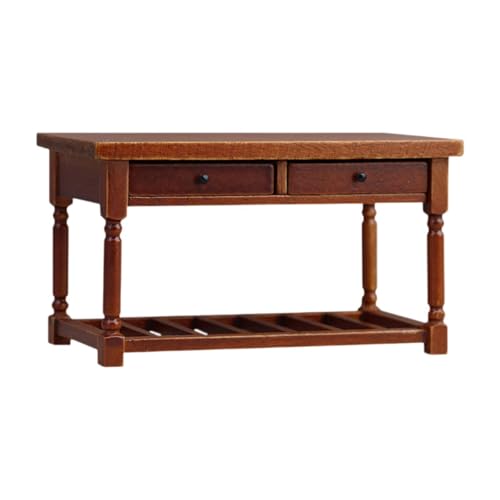 Miniatur Puppenhaus Holztisch Winziger Esstisch 1/12 Maßstab Robustes Vortäuschen Miniatur Puppenhaus Holztisch Winziger Esstisch 1/12 Maßstab Robustes Vortäuschen von Generic