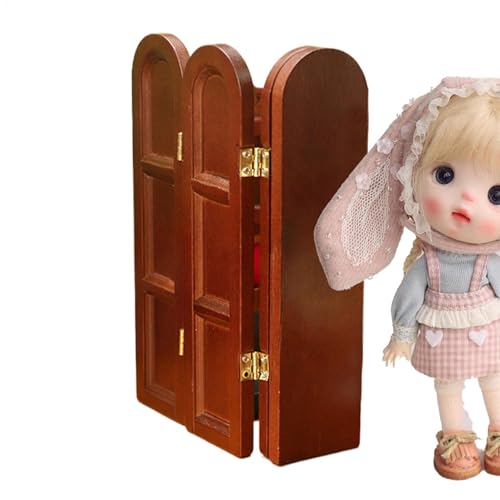 Miniatur-Puppenhaus – Möbelmodell, Holzschlafzimmer-Heimdekoration | 1:12 Puppenhaus Miniaturen Möbel Zubehör Raumteiler Bildschirm Modell für Kinder Puppenhaus Wohnzimmer Miniatur-Puppenhaus – Möbelmodell, Holzschlafzimmer-Heimdekoration | 1:12 Puppenhaus Miniaturen Möbel Zubehör Raumteiler Bildschirm Modell für Kinder Puppenhaus Wohnzimmer von Generic