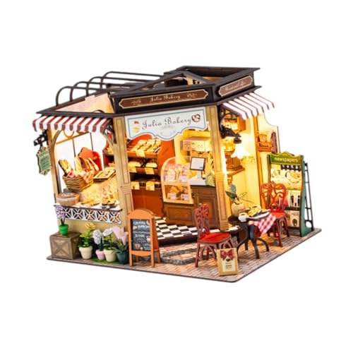 Miniatur Puppenhaus Set für Bäckerei mit Möbeln, Handgefertigt, 3D Modell für Kreative Bastelprojekte Miniatur Puppenhaus Set für Bäckerei mit Möbeln, Handgefertigt, 3D Modell für Kreative Bastelprojekte von Generic