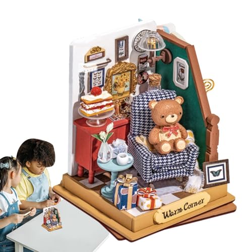 Miniatur-Puppenhaus-Set für Puppenhaus, kleines Haus mit Möbeln, Puppenhaus aus Holz, Miniatur-Puppenhaus-Set für Geburtstag, St Miniatur-Puppenhaus-Set für Puppenhaus, kleines Haus mit Möbeln, Puppenhaus aus Holz, Miniatur-Puppenhaus-Set für Geburtstag, St von Generic