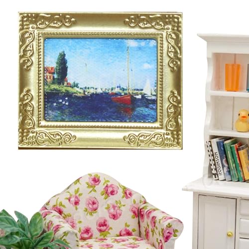 Miniatur Puppenhaus gerahmte Bilder | 1:12 Puppenhaus Deko Zubehör,Antiker Miniatur-Fotorahmen, Handwandbild, Klassische, Puppenhaus, Kunstmalerei, dekoratives Zubehör Miniatur Puppenhaus gerahmte Bilder | 1:12 Puppenhaus Deko Zubehör,Antiker Miniatur-Fotorahmen, Handwandbild, Klassische, Puppenhaus, Kunstmalerei, dekoratives Zubehör von Generic