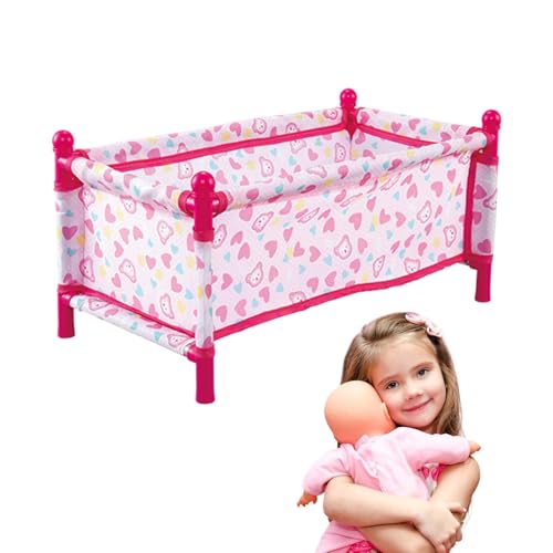 Miniatur-Puppenwagen – Baby-Puppenwagen, Rollenspiel-Puppenwagen | Rosa Puppenbett Für Kinder Mit Bettwäsche-Set Puppen-Etagenbett Für Kinder Miniatur-Puppenwagen – Baby-Puppenwagen, Rollenspiel-Puppenwagen | Rosa Puppenbett Für Kinder Mit Bettwäsche-Set Puppen-Etagenbett Für Kinder von Generic