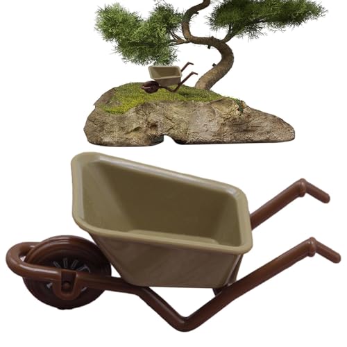 Miniatur -Schubkarrenspielzeug - ABS DULLHOUSE CART, Pocket -Schubkarre | Modellkonstruktionszubehör mit realistisch von Generic