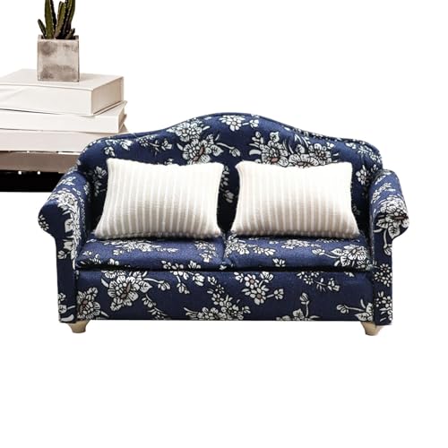 Miniatur-Sofa, Puppensofa, modernes Sofa mit Stuhl und Kissen, Puppenhaus-Möbelzubehör, Lesesessel mit Holzstoffrahmen für Heimdekoration Miniatur-Sofa, Puppensofa, modernes Sofa mit Stuhl und Kissen, Puppenhaus-Möbelzubehör, Lesesessel mit Holzstoffrahmen für Heimdekoration von Generic