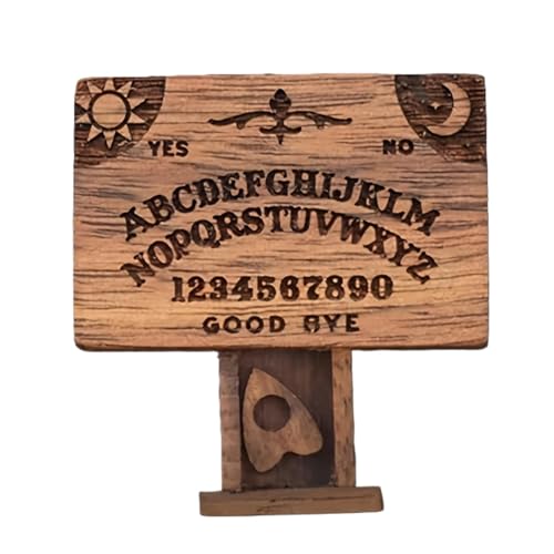 Miniatur Spirit Board - Ouija Boards aus Holz Miniaturen mit Planchetten | Ouija Board Set, Holz Spirit Board Miniatur, kleines okkultes Sprechbrett für Familie Freunde, Ouija Board Decor Miniatur Spirit Board - Ouija Boards aus Holz Miniaturen mit Planchetten | Ouija Board Set, Holz Spirit Board Miniatur, kleines okkultes Sprechbrett für Familie Freunde, Ouija Board Decor von Generic