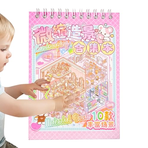 Miniatur -Szenenaufkleber - 3D -Goodie -Taschen Stuff, niedliche Cartoon und wasserdichte Aufkleber, Miniatur -simulierte Kabinenszene Reiche Muster für Erwachsene Teenager für alle Orte von Generic