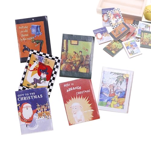 Miniatur-Tagebuch – 6 x Miniatur-Tagebuch-Modell, kleine Bücher für Puppen, Neuheit, Heimdekoration, Landschaft, Ornament, Puppe, Heimtextilien für Schlafzimmer, Spielzimmer, Wohnzimmer Miniatur-Tagebuch – 6 x Miniatur-Tagebuch-Modell, kleine Bücher für Puppen, Neuheit, Heimdekoration, Landschaft, Ornament, Puppe, Heimtextilien für Schlafzimmer, Spielzimmer, Wohnzimmer von Generic