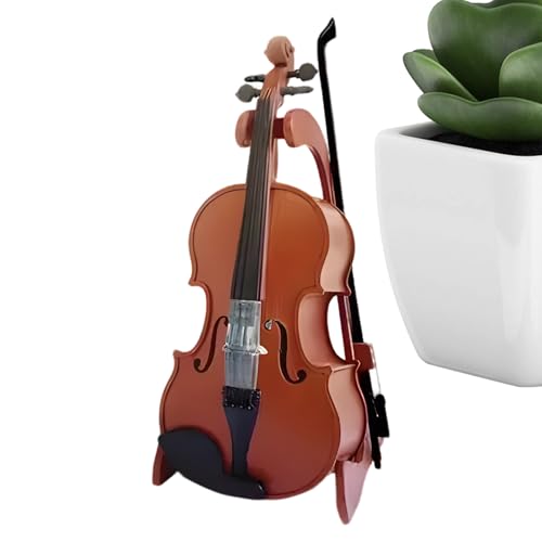 Miniatur Violine | Mini Home Decor Musikinstrument - Desktop Decor Instrument Modell für Schreibtisch Vitrine, Puppenhaus Dekoration Miniatur Violine | Mini Home Decor Musikinstrument - Desktop Decor Instrument Modell für Schreibtisch Vitrine, Puppenhaus Dekoration von Generic