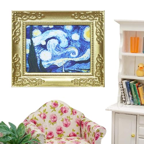 Miniaturbilder für Puppenhäuser | 1:12 Dekorative Wohnaccessoires - Antike Miniatur-Bilderrahmen, Handmalerei, klassisch, Haus, Kunstmalerei, A Miniaturbilder für Puppenhäuser | 1:12 Dekorative Wohnaccessoires - Antike Miniatur-Bilderrahmen, Handmalerei, klassisch, Haus, Kunstmalerei, A von Generic