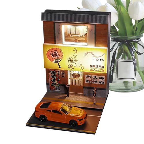 Miniature Houses - 1:64 Japanese Sushi Restaurant Buildings | Japanese-Style Villa Scene Architectural Model Cherry | Light Up Miniature Scene Architectural Model Toy, Home Craft Model Kit Miniature Houses - 1:64 Japanese Sushi Restaurant Buildings | Japanese-Style Villa Scene Architectural Model Cherry | Light Up Miniature Scene Architectural Model Toy, Home Craft Model Kit von Generic