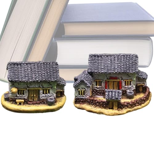 Miniaturhäuser zum Basteln – Landschaftsdekoration, Miniaturhaus-Ornamente für Kamin, Schrank oder Tischdekoration, 2 x charmante Wohnkultur-Zubehör für Projekte und Landschaftsszenen Miniaturhäuser zum Basteln – Landschaftsdekoration, Miniaturhaus-Ornamente für Kamin, Schrank oder Tischdekoration, 2 x charmante Wohnkultur-Zubehör für Projekte und Landschaftsszenen von Generic