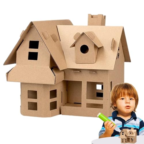 Miniaturhaus, handgefertigt, Modell für Selbstbau, Lernspielzeug für Kinder, kreative Handarbeitsidee mit Möbeln und Zubehör, Geschenk für Weihnachten, Geburtstag und Ce Miniaturhaus, handgefertigt, Modell für Selbstbau, Lernspielzeug für Kinder, kreative Handarbeitsidee mit Möbeln und Zubehör, Geschenk für Weihnachten, Geburtstag und Ce von Generic