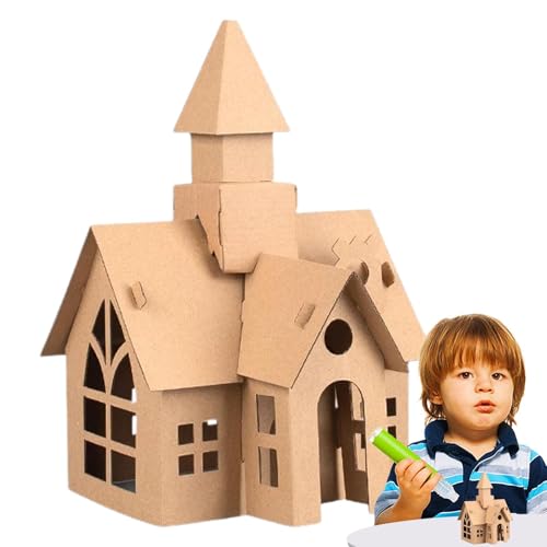 Miniaturhaus, handgefertigt, Modell für Selbstbau, Lernspielzeug für Kinder, kreative Handarbeitsidee mit Möbeln und Zubehör, Geschenk für Weihnachten, Geburtstag und Ce Miniaturhaus, handgefertigt, Modell für Selbstbau, Lernspielzeug für Kinder, kreative Handarbeitsidee mit Möbeln und Zubehör, Geschenk für Weihnachten, Geburtstag und Ce von Generic