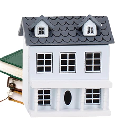 Miniaturhaus-Bausatz, Miniatur-Puppenhaus-Bausatz Villa - Villa Kleines Haus Miniatur Puppenhaus - Puppenhaus-Minimöbel, niedliche Taschenvilla, kleines Haus für Teenager und Erwachsene von Generic