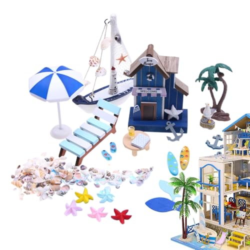 Miniaturhaus Kit - 26 Stücke Meeresmotivpuppenhausdekoration | Perfekt für Thanksgiving-, Halloween- und Küstenheimdekoration zum Thema Küstenmotiv Miniaturhaus Kit - 26 Stücke Meeresmotivpuppenhausdekoration | Perfekt für Thanksgiving-, Halloween- und Küstenheimdekoration zum Thema Küstenmotiv von Generic