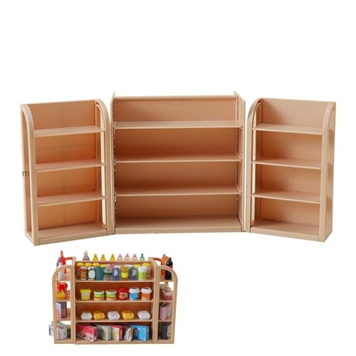 Miniaturregalmöbel,Puppenraummöbelregal - Puppenraum Kleine Möbel Supermarktregal | Fantasy-Spielhauszubehör Wohnkultur für Schlafzimmer, Spielzimmer Miniaturregalmöbel,Puppenraummöbelregal - Puppenraum Kleine Möbel Supermarktregal | Fantasy-Spielhauszubehör Wohnkultur für Schlafzimmer, Spielzimmer von Generic