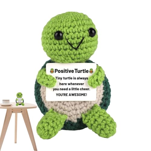 Minii Lustige Geschenke mit positiver Schildkröte – gehäkelte Schildkröte – gehäkeltes Dekor 10 cm – gehäkelte Tiere – süße Dinge – kleine Schildkröte mit Häkeln – Emotionale Unterstützung – zum Minii Lustige Geschenke mit positiver Schildkröte – gehäkelte Schildkröte – gehäkeltes Dekor 10 cm – gehäkelte Tiere – süße Dinge – kleine Schildkröte mit Häkeln – Emotionale Unterstützung – zum von Generic