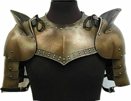 Mittelalter Gorget Schulterschutz Arm- und Schulterset Kampfkrieger Schulterpanzer Schulterpanzer Set Halloween Kostüm Mittelalter Gorget Schulterschutz Arm- und Schulterset Kampfkrieger Schulterpanzer Schulterpanzer Set Halloween Kostüm von Generic