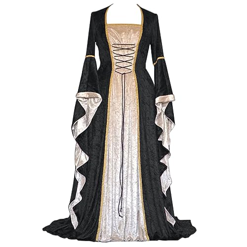 Mittelalter Kleid Trompetenärmel Festliches Kleider Damen Bodenlanges Retro Kostüm Gewand Gothic Renaissance Hexenkostüm Viktorianisches Prinzessin Kleidung Große Größen Mittelalter Kleid Trompetenärmel Festliches Kleider Damen Bodenlanges Retro Kostüm Gewand Gothic Renaissance Hexenkostüm Viktorianisches Prinzessin Kleidung Große Größen von Generic