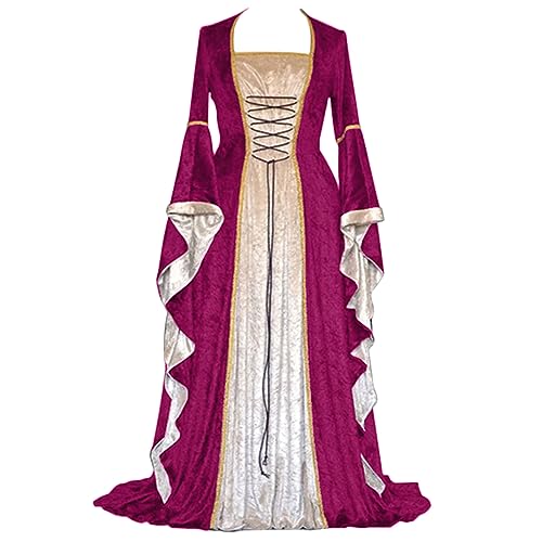 Mittelalter Kleid Trompetenärmel Festliches Kleider Damen Bodenlanges Retro Kostüm Gewand Gothic Renaissance Hexenkostüm Viktorianisches Prinzessin Kleidung Große Größen Mittelalter Kleid Trompetenärmel Festliches Kleider Damen Bodenlanges Retro Kostüm Gewand Gothic Renaissance Hexenkostüm Viktorianisches Prinzessin Kleidung Große Größen von Generic