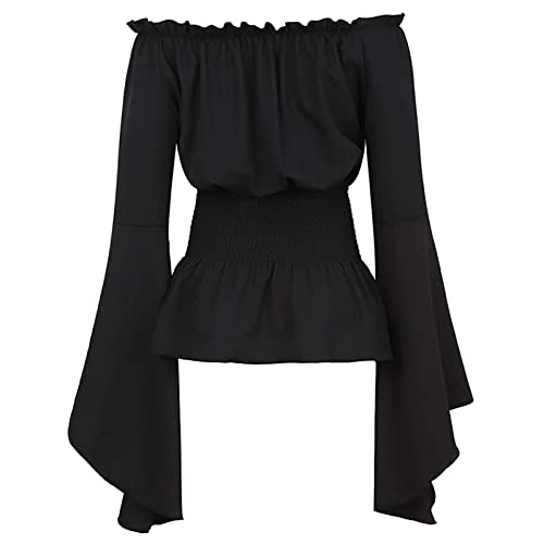 Mittelalter Kleidung Damen Gothic Steampunk Langarm Off Shoulder Corsett Top Viktorianisches Renaissance Kostüm Weiß Mittelalter Kleidung Damen Gothic Steampunk Langarm Off Shoulder Corsett Top Viktorianisches Renaissance Kostüm Weiß von Generic