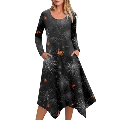 Mittelalter Kleidung Damen Große Größen Renaissance Karneval Freizeitkleid Dramatisch Vintage Cocktail Fließend Luftige Midikleid Hochwertig Cosplay Brautkleid Locker Generisch (1-Grau,S) von Generic
