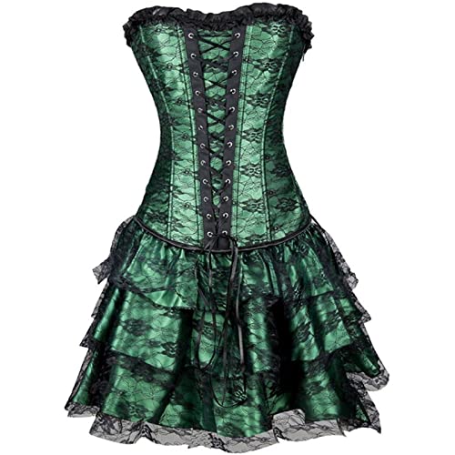 Mittelalter Kostüm Damen, Gothic Kleider Damen Mittelalterliches Ballkleid Mittelalterliche Kleidung Hexenkleid Geist Vintage Karneval Halloween Party Prinzessin Kostüm von Generic