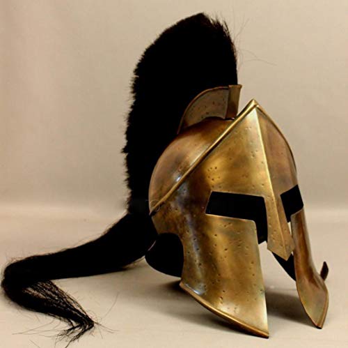 Mittelalter Leonidas Spartan Gold Helm - 300 Movie Metal Wearable - Rollenspiel SCA LARP Kostüm Halloween Mittelalter Leonidas Spartan Gold Helm - 300 Movie Metal Wearable - Rollenspiel SCA LARP Kostüm Halloween von Generic