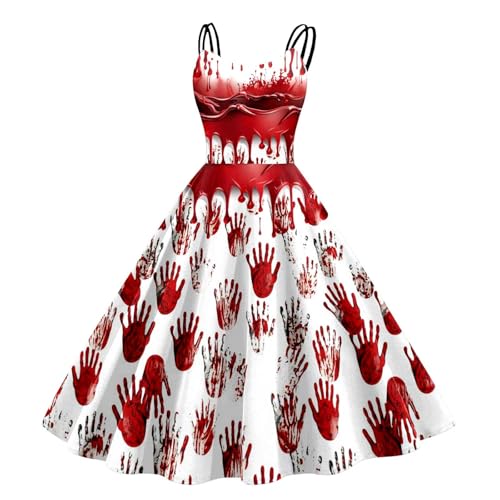 Mittelalter Midi Kleid Damen Halloween Festival Outfit Kleider FüR Karneval Fasching KostüM Maxikleid Vampir BöSe Uniform Party Verbandkleid Cosplay 2025 Mittelalter Midi Kleid Damen Halloween Festival Outfit Kleider FüR Karneval Fasching KostüM Maxikleid Vampir BöSe Uniform Party Verbandkleid Cosplay 2025 von Generic