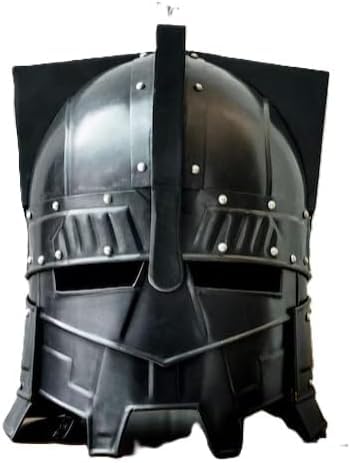Mittelalter Moria Helm Schwarz Zwergen Fantasy Rüstung Helm Geschenk Antik Schwarz von Generic