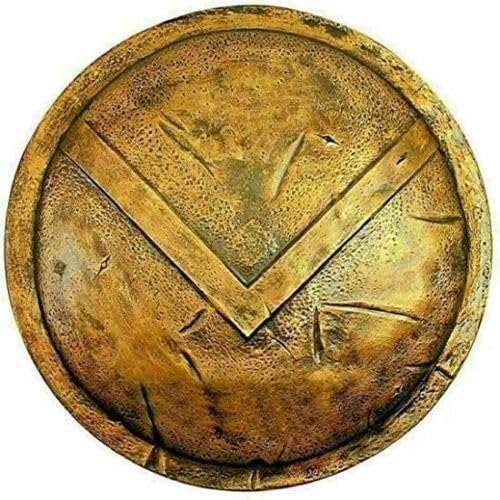 Mittelalterliche Ritter Larp Rüstung Schild Stahl Eisen 300 Griechisch Leonidas Spartan Schild 76,2 cm Kreuzritter Krieger Cosplay Kostüm LARP Kampfschild Halloween Mittelalterliche Ritter Larp Rüstung Schild Stahl Eisen 300 Griechisch Leonidas Spartan Schild 76,2 cm Kreuzritter Krieger Cosplay Kostüm LARP Kampfschild Halloween von Generic