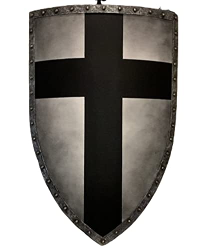 Mittelalterliche Rüstung Ritter Schild Templer Schwarz Kreuz Schild Kreuzritter Schild Kampf Krieger Schild Reenactment LARP Rüstung Schild Kostüm Cosplay Kampfschild Halloween Mittelalterliche Rüstung Ritter Schild Templer Schwarz Kreuz Schild Kreuzritter Schild Kampf Krieger Schild Reenactment LARP Rüstung Schild Kostüm Cosplay Kampfschild Halloween von Generic